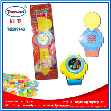 Musical Lighting Talking Mobile Phone Watch Toy with Candy